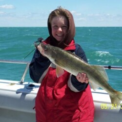 woman with fish